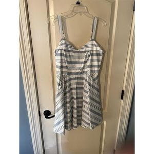 Never worn blue and white dress